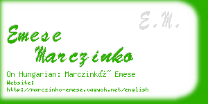 emese marczinko business card